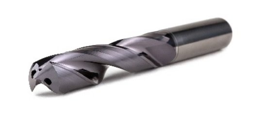 Solid carbide drill with 2 cutting edges